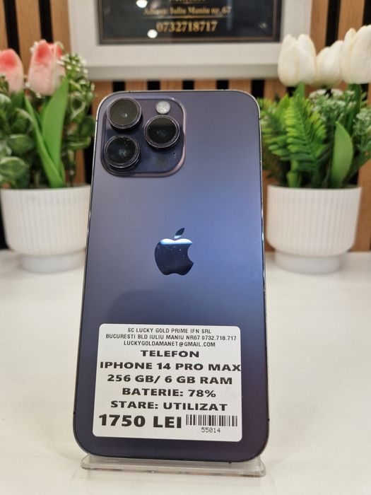 Iphone 14 Pro Max 256GB / 6GB RAM 78% Baterie Garantie! #55014