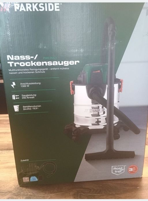 Parkside Aspirator umed- uscat , vas inox 20 l,accesorii,aspirare și suflare 

, 5 roți pentru stabilitate 
Trage și lichide 
Predare Brasov
Nu trimit