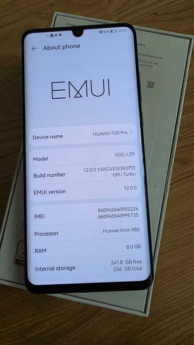 Huawei P30 PRO 256GB, full box