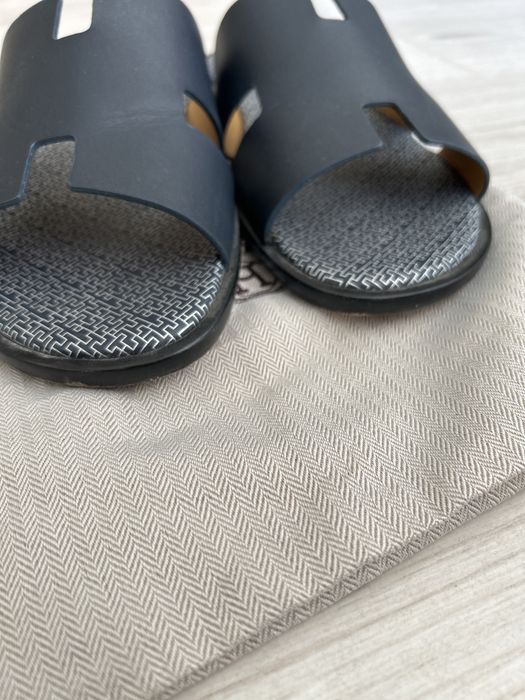 Мъжки чехли Ерме естествена кожа 42