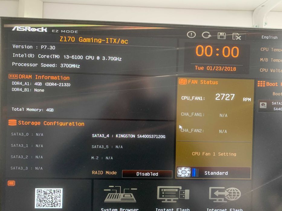 Процесор i3-6100 + DDR 4Gb 2133 Mhz