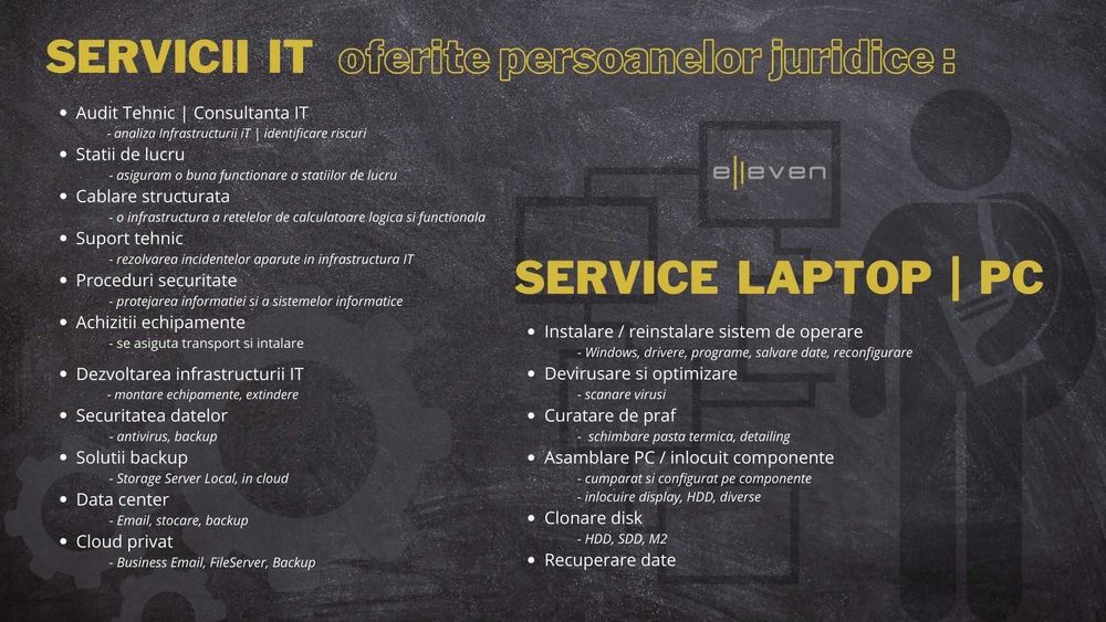 Servicii, Mentenanta, Securitate, Externalizare IT Bucuresti