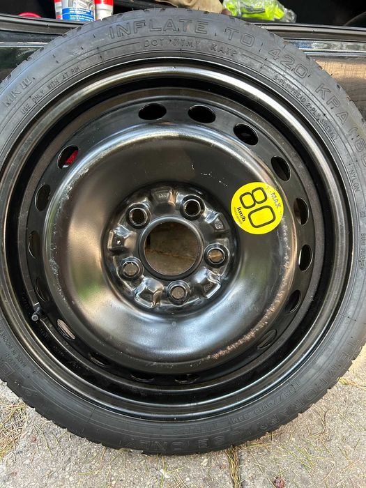 Резервна гума /патерица/ с чисто нова гума DUNLOP 125/70/16