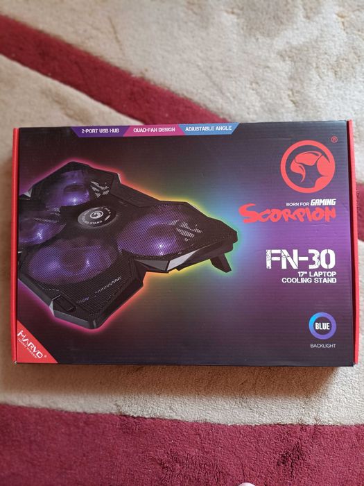 Cooling PAD Cooler Laptop 17" Gaming MARVO FN-30 Scorpion Blue - NOU
