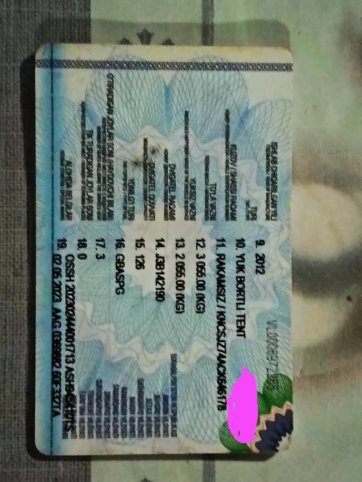 Kia bongo tent uchun ruxsat olingan