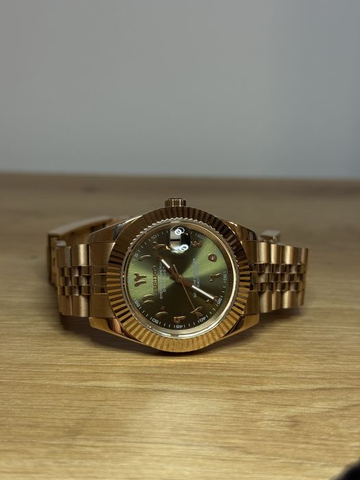 Seiko Mod Datejust Arabic Green