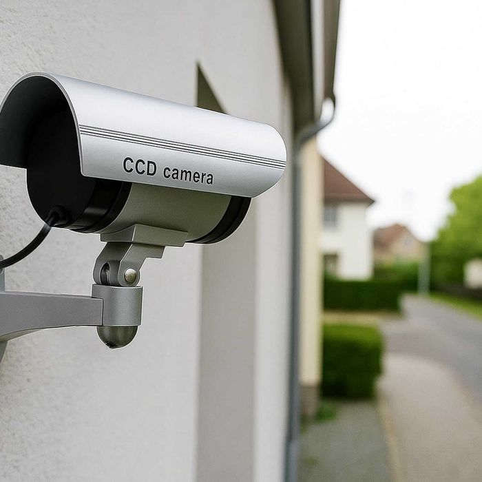 Camera de supraveghere falsa cu bec LED rosu intermitent Dummy CCTV