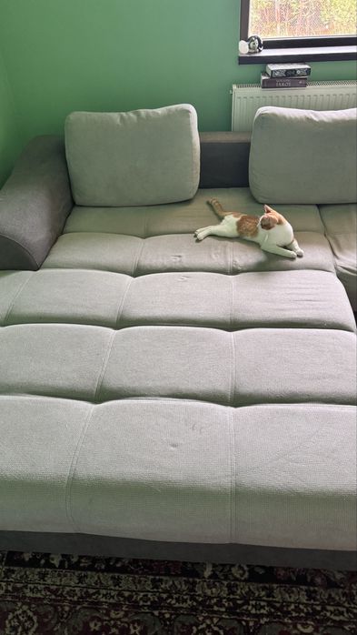 Coltar extensibil Salerno 4 locuri gri cu lada de depozitare