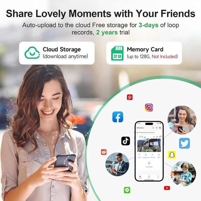 Rkdely интелигентна хранилка за птици с камера и соларна батерия, 3МР