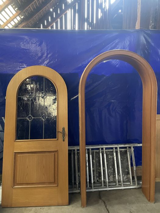 Ușă interior 100% lemn masiv plin – Germania • Cu broască + mânere