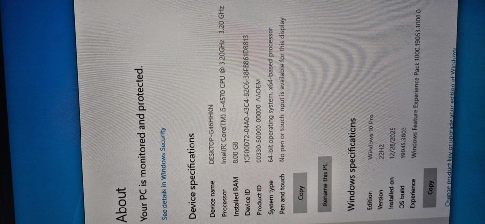 Unitate PC  HP PRO DESK 400 G1 MT i5 4570 500Gb 8gb ddr3 1600 MHz