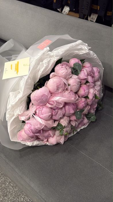 Розовые Пионы 33 шт