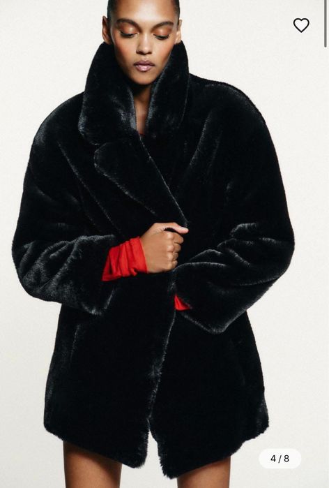 Палто Zara ( еко косъм )