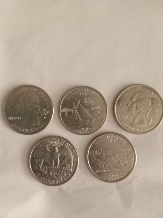 Купюры, монеты американские