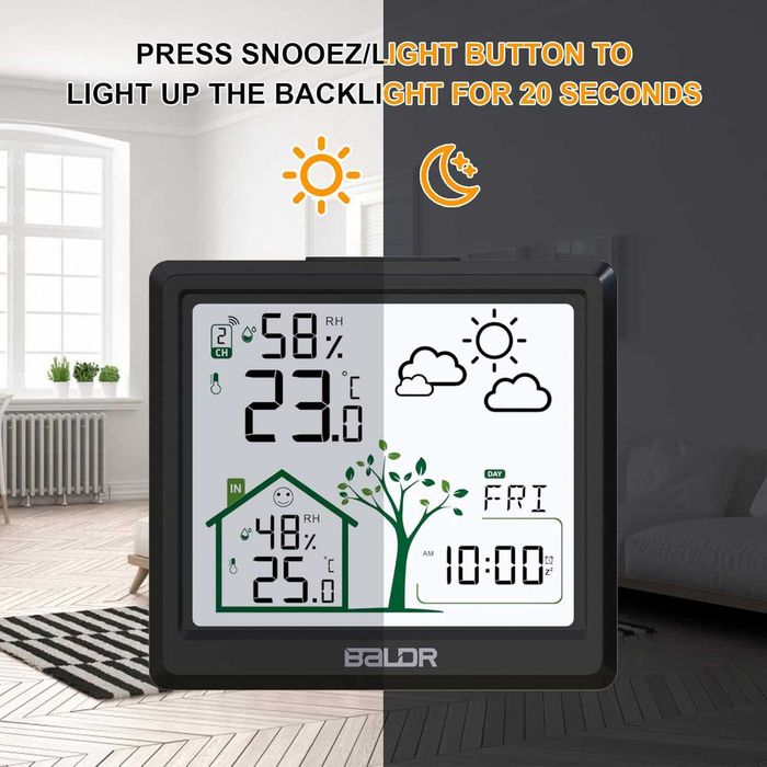 Bluetooth и Wifi  метеорологична станция  с външен сензор LEVIPE