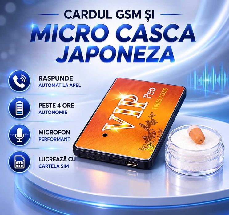 Dispozitiv de Copiat Casca de Copiat Card GSM cu raspuns automat si tastaura Ecran Casti de Copiat Inteligente