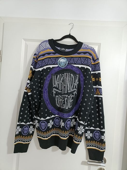 Pulover iarna bărbați  Marvel Black Panther  Original