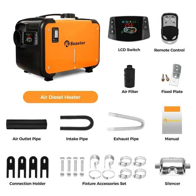 Incalzitor SUNSTER - Sirocou Portabil Diesel 8kW/  12/24V