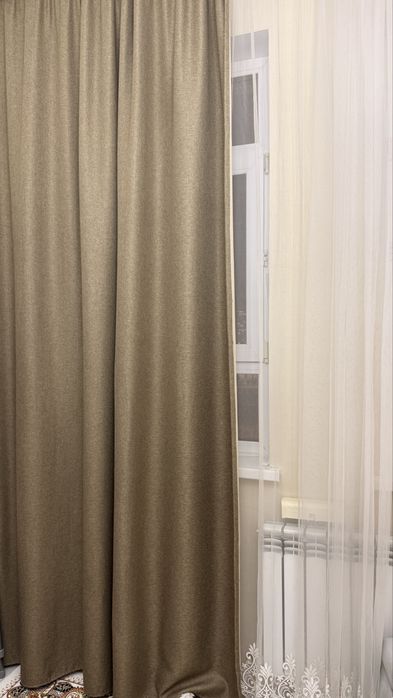 Отдам в дар комплект штор с тюлью высота 3 метра