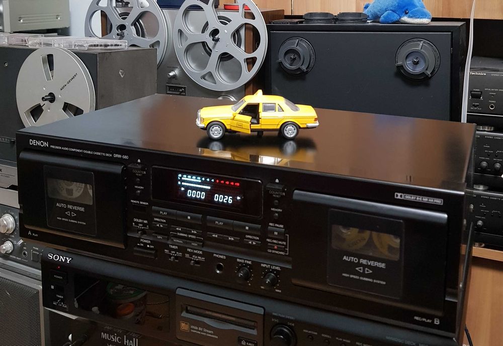 Casetofon Deck Stereo Vintage DENON DRW 580 BLACK (Made in Japan)
