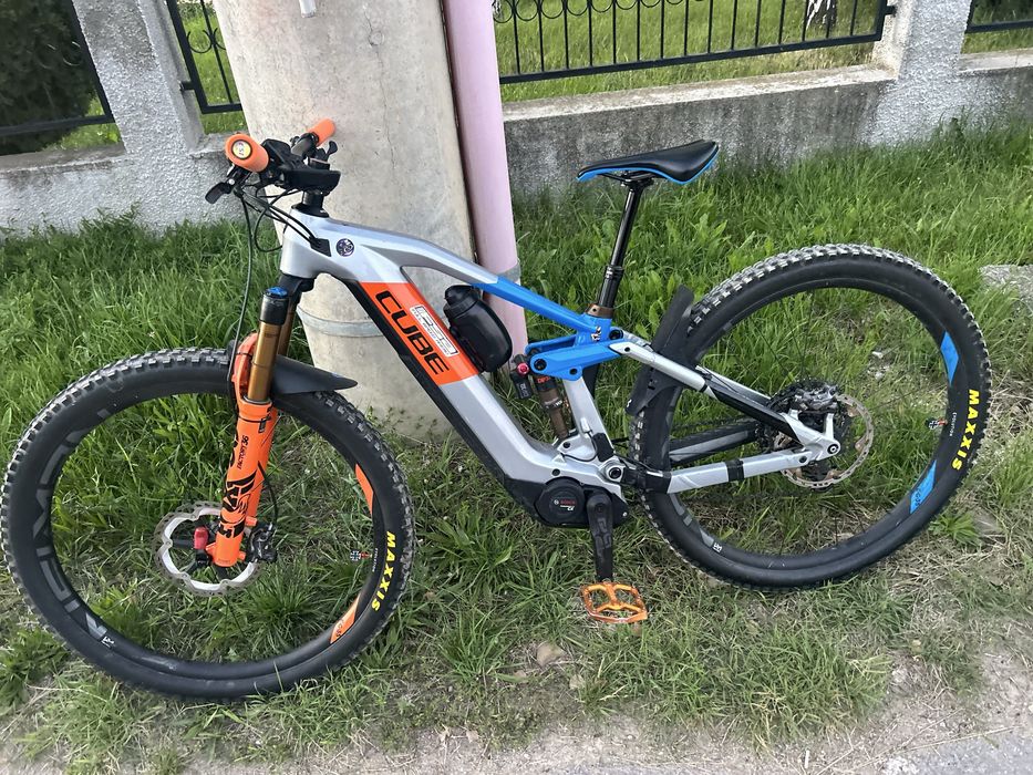 Bicicleta electrica Cube Stereo Action Team, full suspension, Ebike, S, 625, carbon