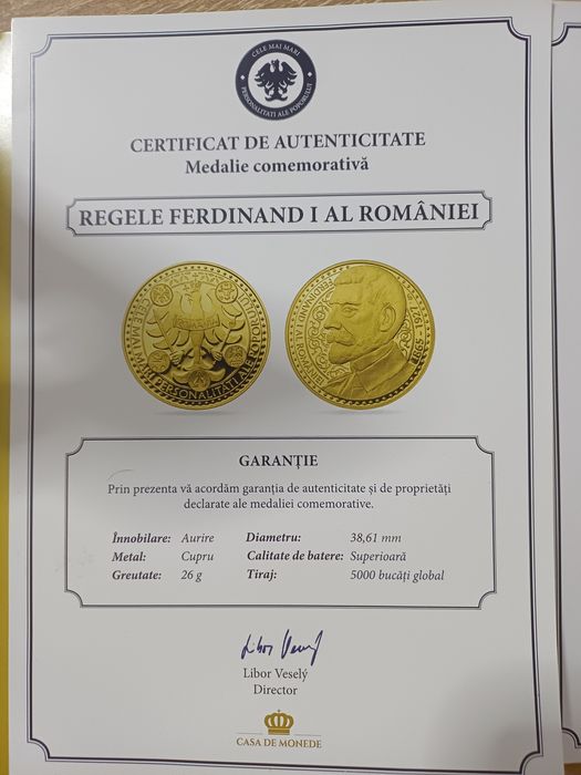 Set monede Regina Maria si Ferdinand