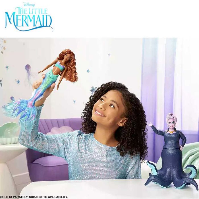 Кукла Малката русалка Ариел Урсула Цар Тритон Disney Оригинални 3 броя