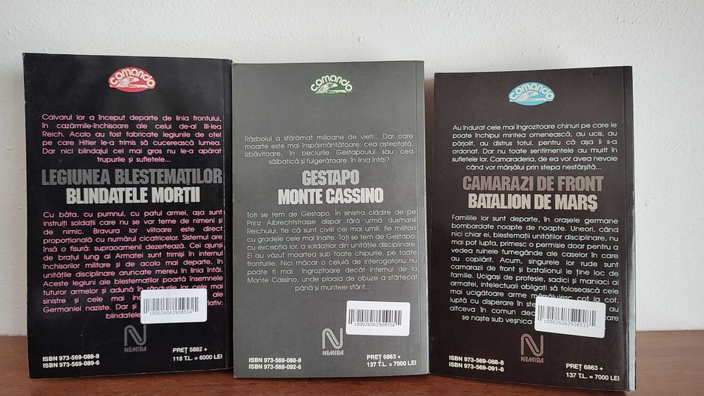 Sven Hassel - Opere complete, (primele 3 volume), Nemira, 1995 (V. foto)