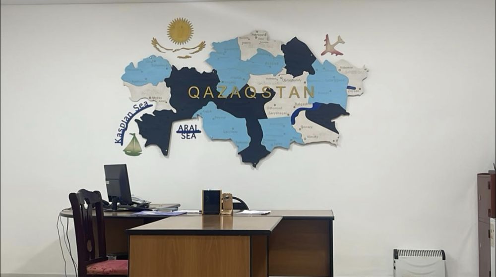 Карта Казахстана с подсветкой