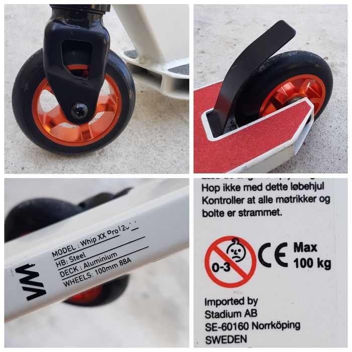 Trotineta scheme, freestyle, sărituri WARP Whip XX Pro 2018 SWEDEN 100