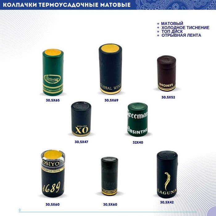 Пробки и колпачки (Bottle Packs)