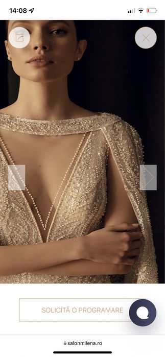 Rochie mireasa LuceSposa 2022 + cordon talie CADOU + voal CADOU