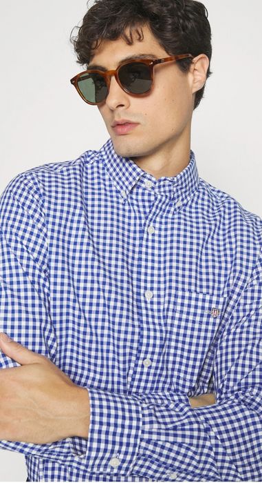 Cămașă GANT mânecă lungă din bumbac,măsura XL,college blue,super preț!