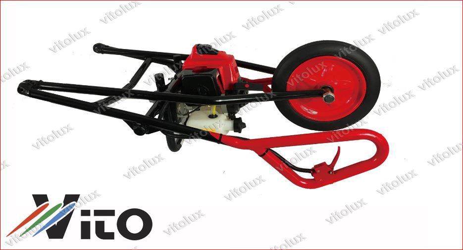 Бензинов Моторен свредел VITOLUX 71сс в комплект с количка