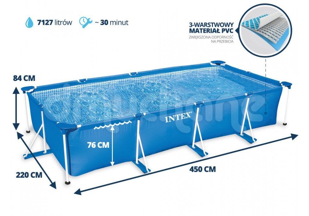 INTEX BASEN 4.50. 2.20. 84