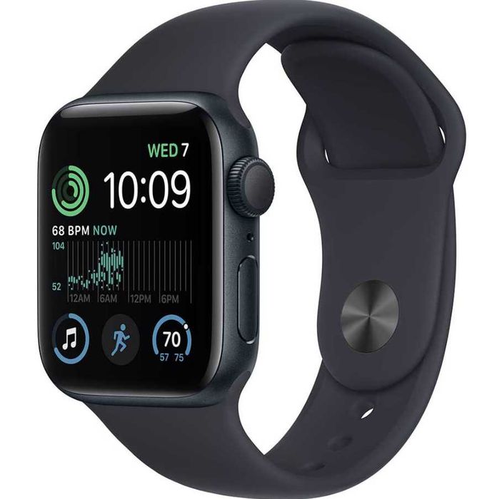 Смарт часовник Apple Watch SE2, 44, Midnight Al Case, Midnight - M/L