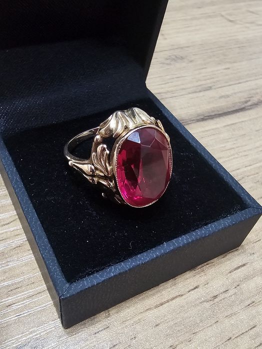 Золотое кольцо с рубином, 583, СССР