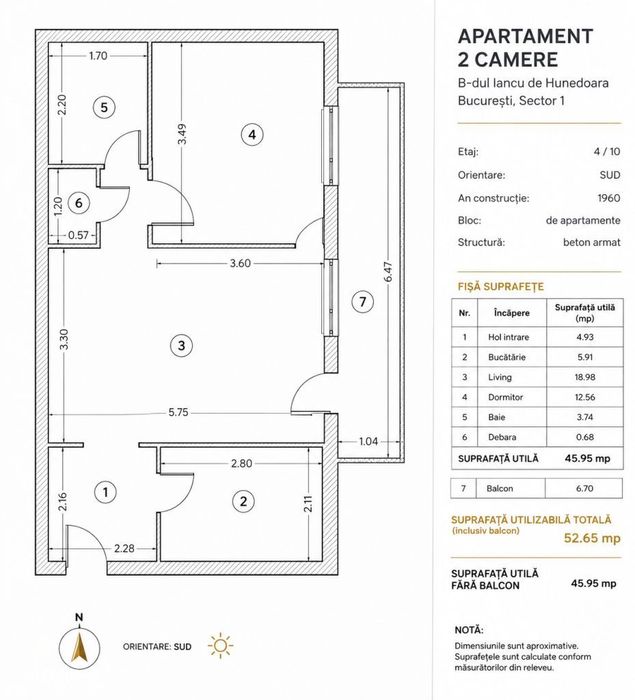 Apartament bulevardul Iancu de Hunedoara cu vedere libera — fotografia 2