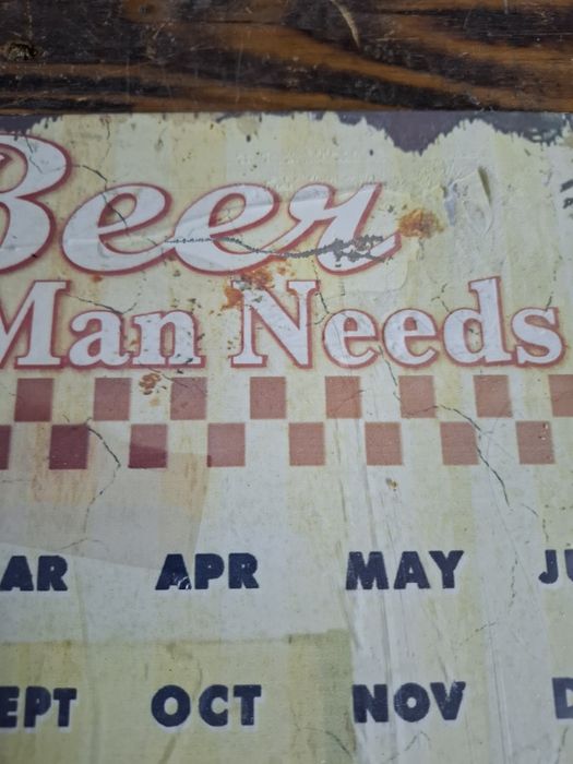 Метална табела календар BEER