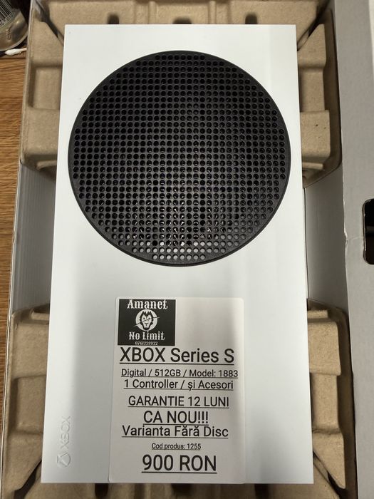 Consola XBox Serie S CA NOU 512GB Full Box , AMANET NO LIMIT.