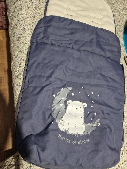 Чувалче за бебешка количка KikkaBoo Polar - Bear, тъмно синьо