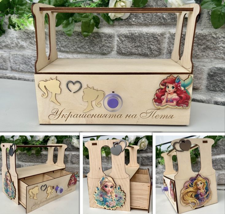 Поставка за диадеми с чекмедже за аксесоари