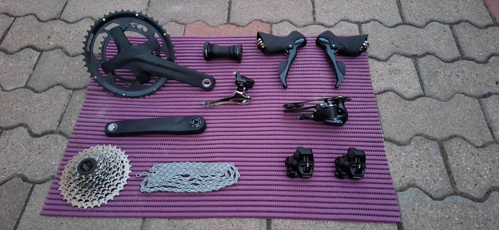 Transmisie/groupset pt. gravel/sosea 2x9viteze Shimano Sora/FSA/Tektro