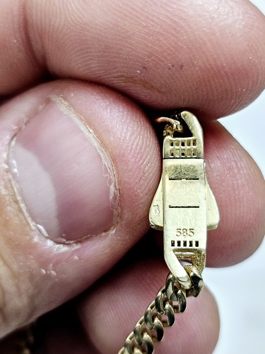 Vand bratara cuban din aur 14 k 5.13 g cod 911