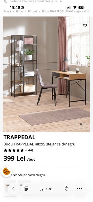 Masa birou (jysk) stejar cald negru