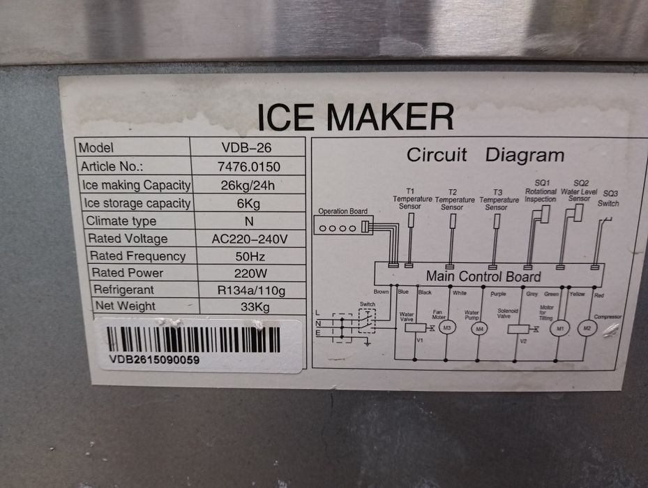 Професионален ледогенератор ICEMAKER 40 литра   с една година гаранция!