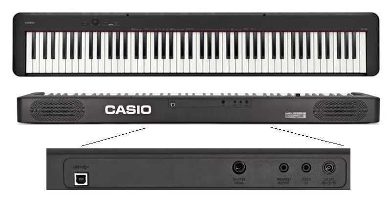 Pian digital Casio CDP-S100BK, 88 clape grele Scaled Hammer Action, 64 note polifonie | UsedProducts.Ro