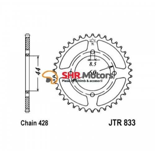 Pinion fata / spate pas 428 ATV 107 / 110 / 125 / 200 / 250