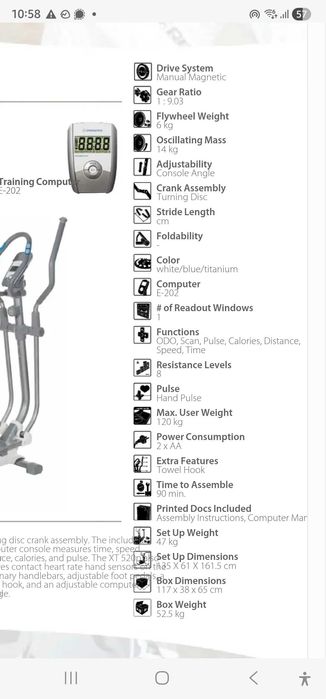 Crosstrainer/ Energetics XT520 P