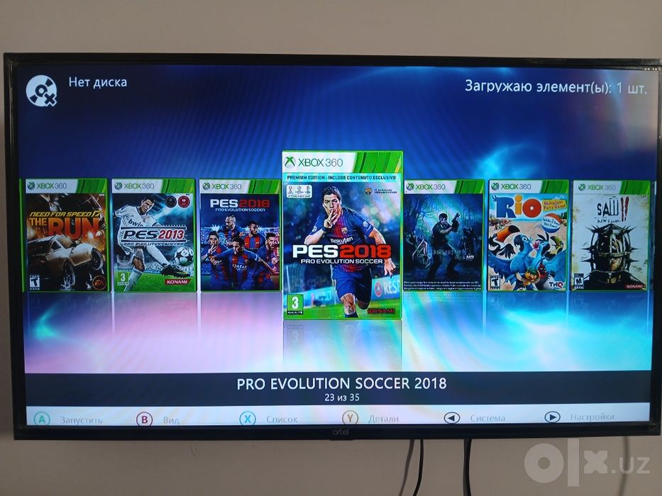 Xbox 360 slim 35 ta oʻyin va retro sega dendy 1000 ta oʻyin